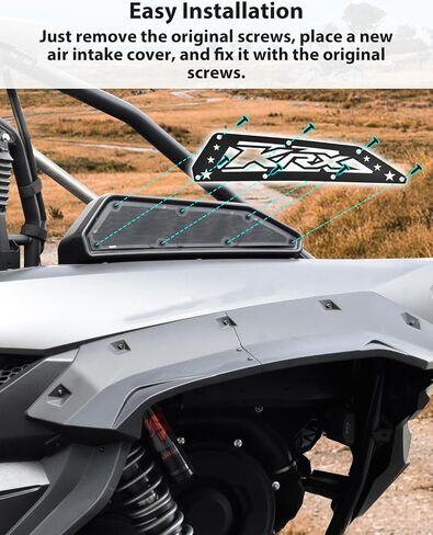 تغطية كويساووتو للهواء من 2020-2025 Teryx KRX 1000 ، غطاء محرك شواء من الألومنيوم السود in Saudi Arabia