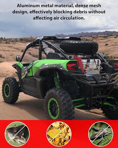 تغطية كويساووتو للهواء من 2020-2025 Teryx KRX 1000 ، غطاء محرك شواء من الألومنيوم السود in Saudi Arabia