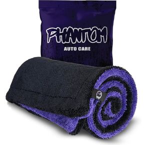 Phantom Drying Towel - 1600 GSM, Large 24" x 36", Ultra-Absorbent Twisted Loop Microfiber, Premium Quality for Cars, Trucks & Multi-Purpose Use in Saudi Arabia