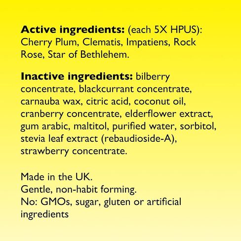 RESCUE Bach PASTILLES, Orange and Elderflower Flavor, Natural Stress Relief Lozenges, Homeopathic Flower Essence, Vegetarian, Gluten and Sugar-Free, 6-Pack in Saudi Arabia