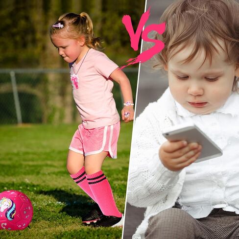 Size 3 Soccer Ball for Boys Girls, Soccer Ball Gifts Set for Boys Girls with Pump and Drawstring Bag, Toys Gifts for Boys Girls(Unicorn,Colorful) in Saudi Arabia