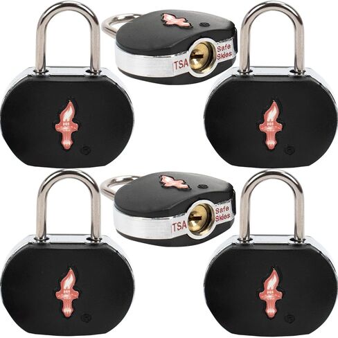 TSA Keyed Luggage Locks (6-Pack) - Brass Core Security for Suitcases, Backpacks, Gym Lockers & School Bags | Compact & Durable ABS w/Electroplated Rings in Saudi Arabia