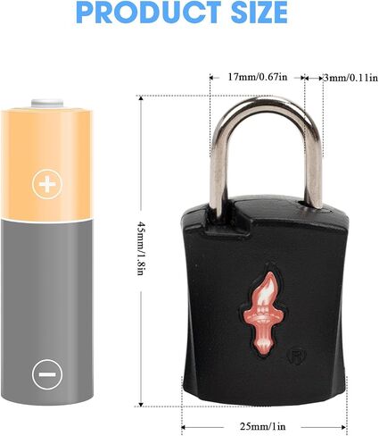 TSA Keyed Luggage Locks (6-Pack) - Brass Core Security for Suitcases, Backpacks, Gym Lockers & School Bags | Compact & Durable ABS w/Electroplated Rings in Saudi Arabia
