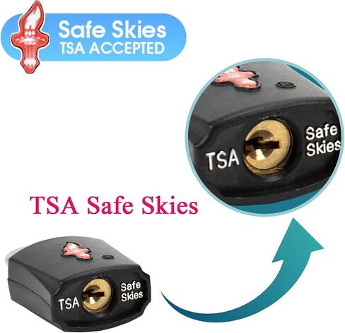 TSA Keyed Luggage Locks (6-Pack) - Brass Core Security for Suitcases, Backpacks, Gym Lockers & School Bags | Compact & Durable ABS w/Electroplated Rings in Saudi Arabia