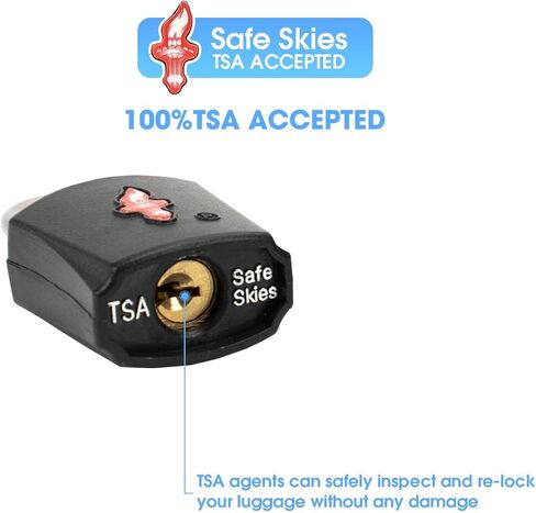 TSA Keyed Luggage Locks (6-Pack) - Brass Core Security for Suitcases, Backpacks, Gym Lockers & School Bags | Compact & Durable ABS w/Electroplated Rings in Saudi Arabia