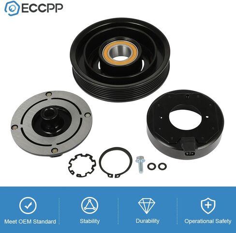 ECCPP A/C قابض الضاغط 1999-2003 مناسب لكزس ES300 3.0L CO 28004C التيار المتناوب قابض الضاغط مجموعة تجميع بكرة لفائف مجموعة in Saudi Arabia