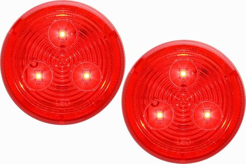 Optronics 2 Pack 2 1/2 "Round Red 3 Diode LED Marker Light Mcl57rb in Saudi Arabia