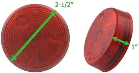 Optronics 2 Pack 2 1/2 "Round Red 3 Diode LED Marker Light Mcl57rb in Saudi Arabia