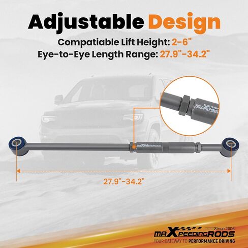 MaxPeedingRods 2-6 "Lift Front Front Track Track For Ford F250 F350 Super Duty 1999-2004 ، Panhard Rod for Trope 2000 2001 2002 2004 2005 ، Gray ، in Kuwait
