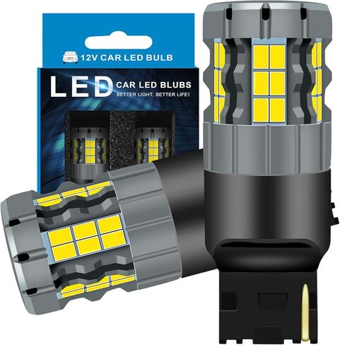 3156 LED مصابيح إضاءة عكسية متوافقة مع Ford F-150 F-250 F-350 Super Duty 1994-2005 و F-150 2015-2017 ، الضوء الأبيض ، التوصيل والتشغيل ، حزمة 2 in Kuwait