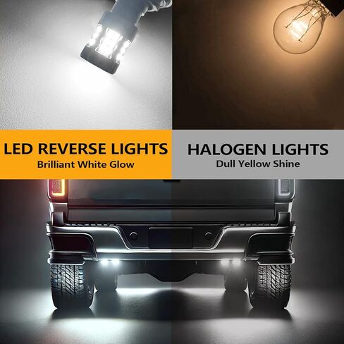 3156 LED مصابيح إضاءة عكسية متوافقة مع Ford F-150 F-250 F-350 Super Duty 1994-2005 و F-150 2015-2017 ، الضوء الأبيض ، التوصيل والتشغيل ، حزمة 2 in Kuwait