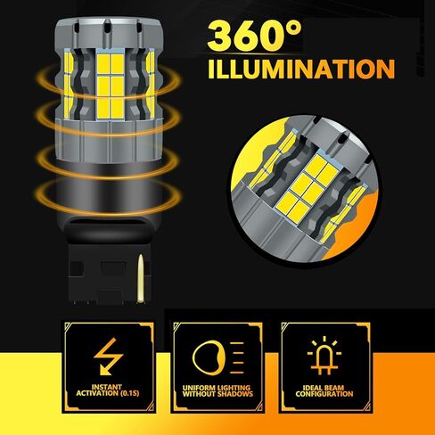 3156 LED مصابيح إضاءة عكسية متوافقة مع Ford F-150 F-250 F-350 Super Duty 1994-2005 و F-150 2015-2017 ، الضوء الأبيض ، التوصيل والتشغيل ، حزمة 2 in Kuwait