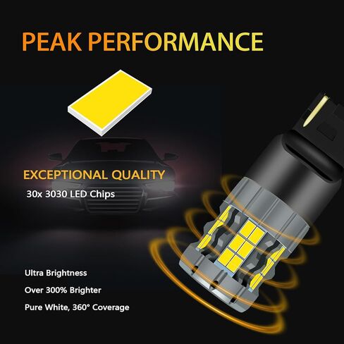 3156 LED مصابيح إضاءة عكسية متوافقة مع Ford F-150 F-250 F-350 Super Duty 1994-2005 و F-150 2015-2017 ، الضوء الأبيض ، التوصيل والتشغيل ، حزمة 2 in Kuwait