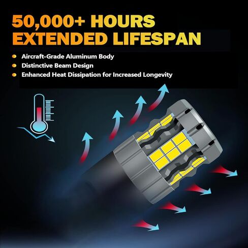 3156 LED مصابيح إضاءة عكسية متوافقة مع Ford F-150 F-250 F-350 Super Duty 1994-2005 و F-150 2015-2017 ، الضوء الأبيض ، التوصيل والتشغيل ، حزمة 2 in Kuwait