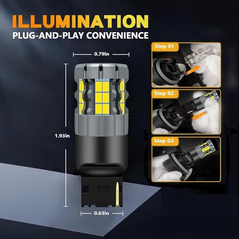 3156 LED مصابيح إضاءة عكسية متوافقة مع Ford F-150 F-250 F-350 Super Duty 1994-2005 و F-150 2015-2017 ، الضوء الأبيض ، التوصيل والتشغيل ، حزمة 2 in Kuwait