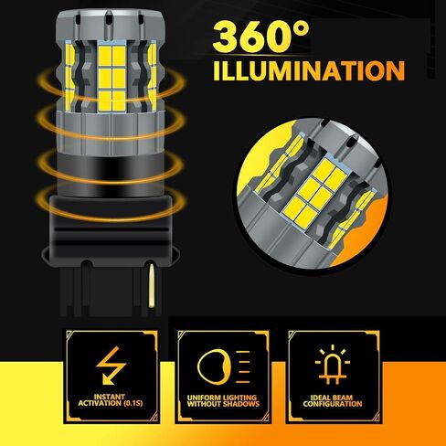 3156 LED مصابيح إضاءة عكسية متوافقة مع Ford F-150 F-250 F-350 Super Duty 1994-2005 و F-150 2015-2017 ، الضوء الأبيض ، التوصيل والتشغيل ، حزمة 2 in Kuwait