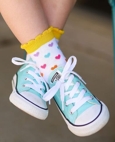 Jefferies Socks Girls Fashion Pattern Variety Crew Socks 12 Pair Pack in Saudi Arabia