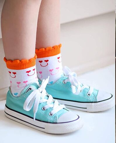 Jefferies Socks Girls Fashion Pattern Variety Crew Socks 12 Pair Pack in Saudi Arabia