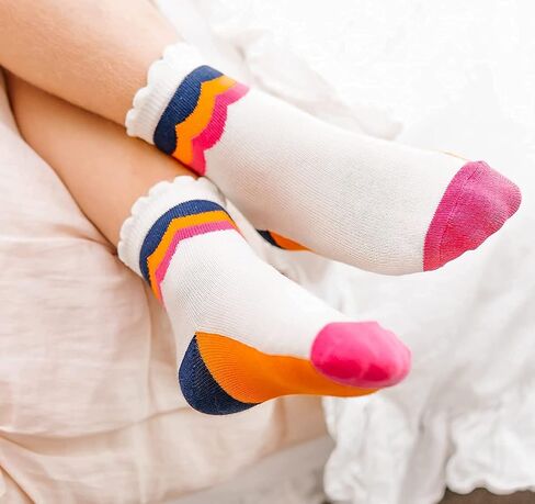 Jefferies Socks Girls Fashion Pattern Variety Crew Socks 12 Pair Pack in Saudi Arabia