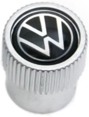 Volkswagen Black Logo Chrome Tire Stem Valve Caps in Saudi Arabia