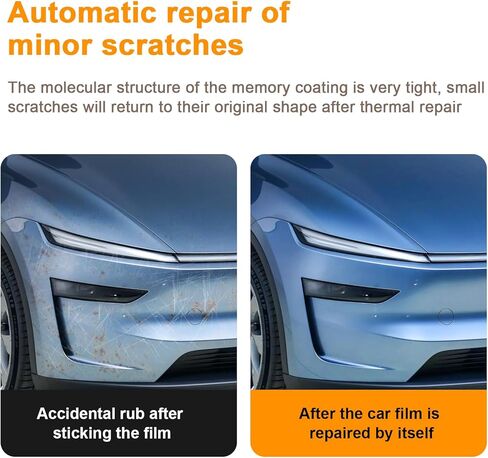 for 2025 Tesla Model Y Juniper Precut Paint Protective Film 8.5 Mil TPU PPF Clear Car HD Scratch Exterior Accessories (Front Bars + Headlights 6Pcs) in Saudi Arabia