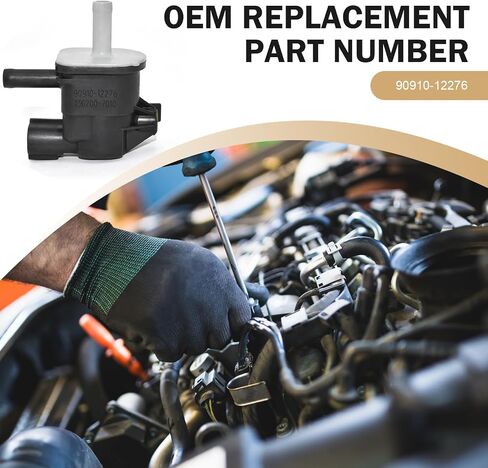 Vapor Canister Purge Valve, 90910-12276 Vacuum Solenoid Valve Switch Replacement, Compatible with 4Runner Camry Corolla FJ Cruiser and More (Black) in Saudi Arabia