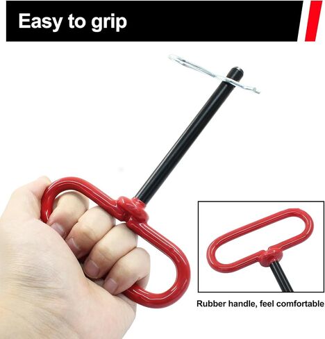 3/8 × 4 بوصة مقطورة السحب دبوس ومقطع ، الجرارات Hitch دبابيس كوتر ل RV ، جرار ، جزازة العشب (أحمر) in Saudi Arabia