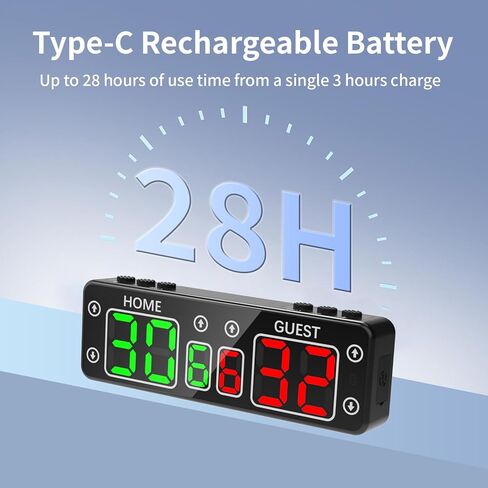 لوحة نتائج كورنهول، حافظة نتائج بينج بونج تعمل بالبطارية مع زر شاشة تعمل باللمس وزر علوي، لوحة نتائج إلكترونية رقمية LED مع صفارة، لعبة الشفلبورد/الألعاب الداخلية والرياضة in Kuwait