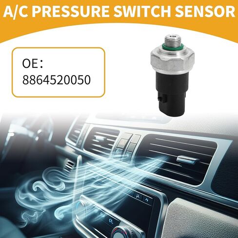 مستشعر مفتاح الضغط A/C No.8864520050 محرك تكييف الهواء محول الهواء لتكييف التبريد ل Toyota Corolla 1994-2002 النغمة الفضية المعدنية in Kuwait