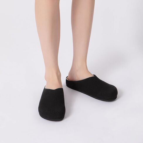 Athlefit Women's Slip On Suede Clogs Comfortable Cork Footbed Mules Shoes with Arch Support for Nurse Work Outdoor Travel in Saudi Arabia