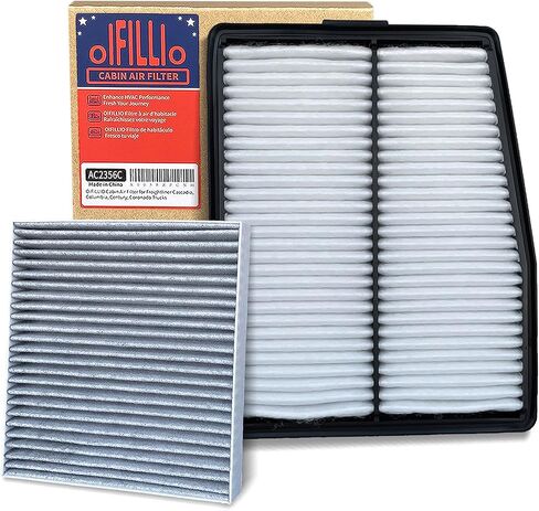 Cabin Engine Air Filter for Tucson(2022-2024), Santa Fe (2021-2024), Sorento(21-24), Sonata (20-23), Santa Cruz (22-24), Sport-age (2023), K5 (21-24), 97133L1000&28113L1000, not for hybrid in Kuwait