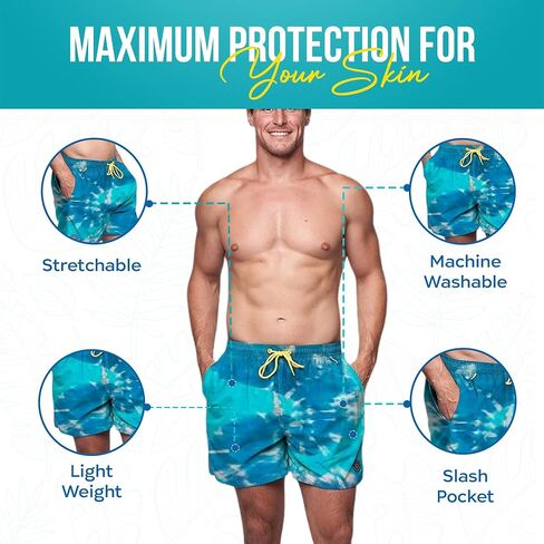 Banana Boat Mens Shorts UPF 50+ UV Protection Four Way Stretch Volley Shorts |Swim Trunks | Quick Dry Shorts | Gym Shorts Men in Saudi Arabia