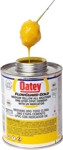 Oatey 31910 1-Step All-Weather Solvent Cement, 4-Ounce, Gold, No Size, No Color in Kuwait