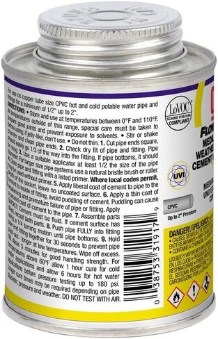 Oatey 31910 1-Step All-Weather Solvent Cement, 4-Ounce, Gold, No Size, No Color in Kuwait
