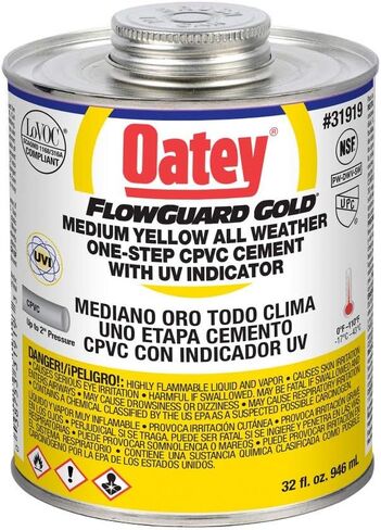 Oatey 31910 1-Step All-Weather Solvent Cement, 4-Ounce, Gold, No Size, No Color in Kuwait