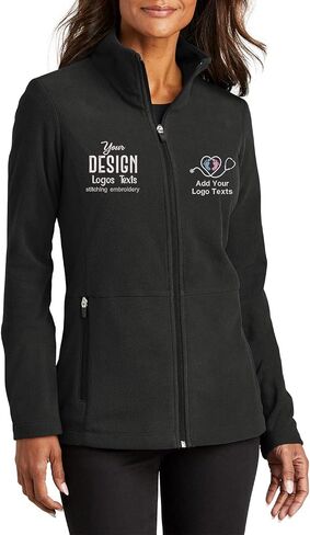 INK STITCH Women L151 Custom Embroidery Design your Own Logo Texts Accord Microfleece Jackets in Saudi Arabia