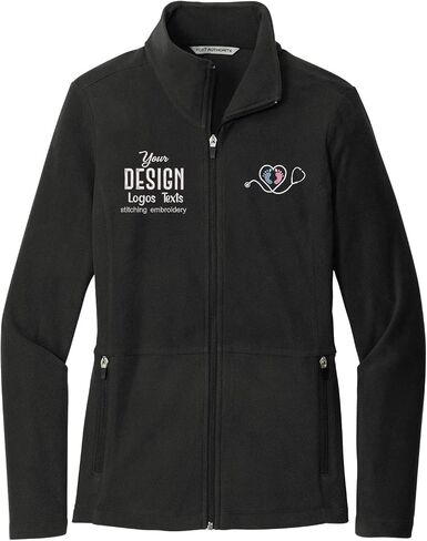 INK STITCH Women L151 Custom Embroidery Design your Own Logo Texts Accord Microfleece Jackets in Saudi Arabia