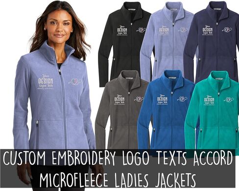 INK STITCH Women L151 Custom Embroidery Design your Own Logo Texts Accord Microfleece Jackets in Saudi Arabia