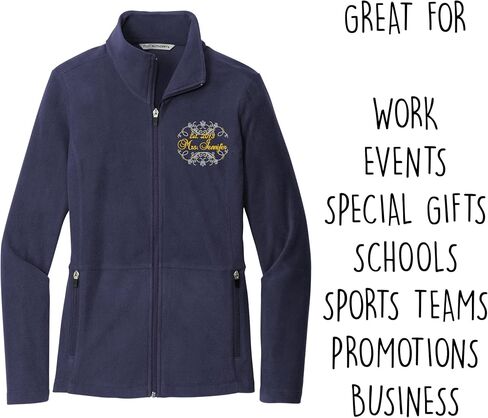 INK STITCH Women L151 Custom Embroidery Design your Own Logo Texts Accord Microfleece Jackets in Saudi Arabia