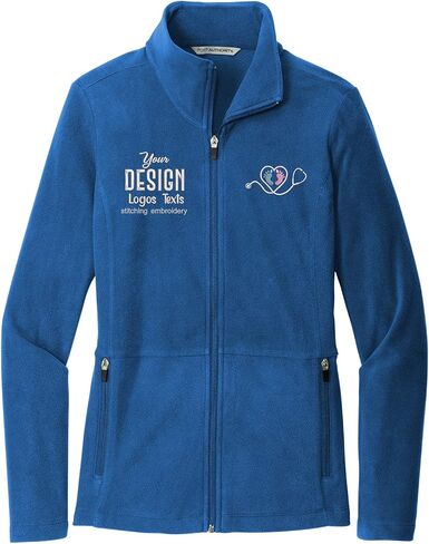 INK STITCH Women L151 Custom Embroidery Design your Own Logo Texts Accord Microfleece Jackets in Saudi Arabia