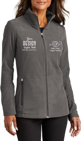 INK STITCH Women L151 Custom Embroidery Design your Own Logo Texts Accord Microfleece Jackets in Saudi Arabia