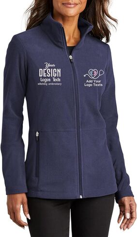 INK STITCH Women L151 Custom Embroidery Design your Own Logo Texts Accord Microfleece Jackets in Saudi Arabia
