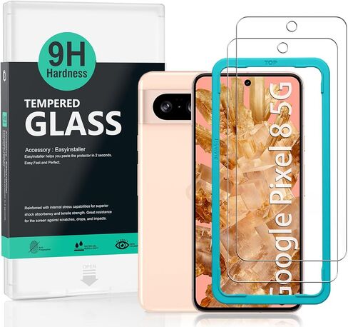 Ibywind 2 Pack Screen Protector For Google Pixel 8a 5G 6.1",9H Hardness Tempered Glass,With 1Pc Camera Lens Protector,Easy to Install in Saudi Arabia