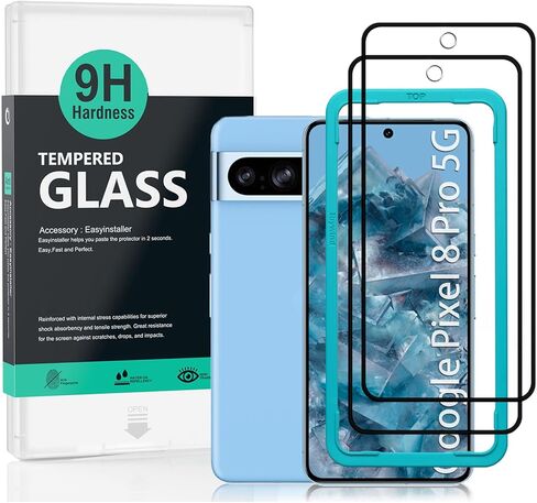 Ibywind 2 Pack Screen Protector For Google Pixel 8a 5G 6.1",9H Hardness Tempered Glass,With 1Pc Camera Lens Protector,Easy to Install in Saudi Arabia