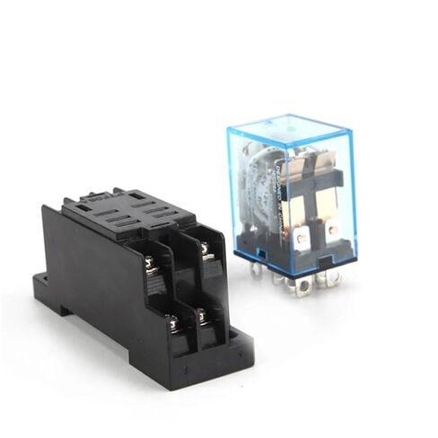 Intermediate Relay HH62P LY2NJ 10A Mini Electromagnetic Relay AC/DC 12V 24V 110V 220V 380V with 8 Pins Socket Base PTF08A (DC-24V-With-socket) in Kuwait