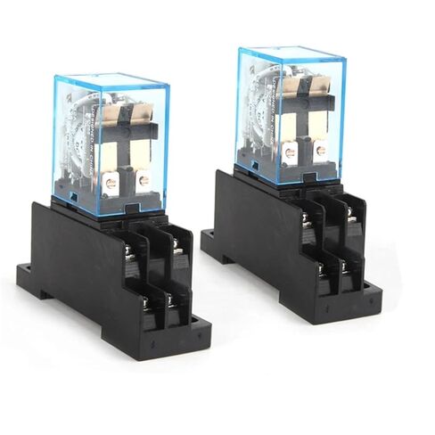 Intermediate Relay HH62P LY2NJ 10A Mini Electromagnetic Relay AC/DC 12V 24V 110V 220V 380V with 8 Pins Socket Base PTF08A (DC-24V-With-socket) in Kuwait