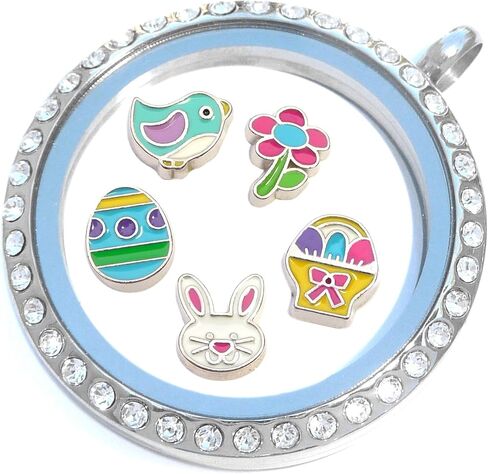 One Hundred (100) Assorted Floating Charms for Lockets in Saudi Arabia
