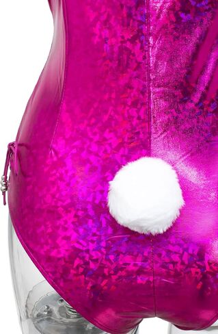 Womens Bunny Costume Girl Bodysuit Holographic Shining Suit Sparkle Costume Senpai Cosplay Bodysuit One Piece stockings Set in Saudi Arabia