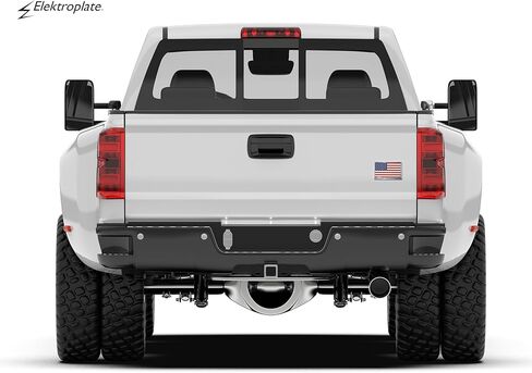Elektroplate United States of America Flag All Metal Emblem | Truck Size at 4.2" x 2.7" | Weatherproof in Kuwait