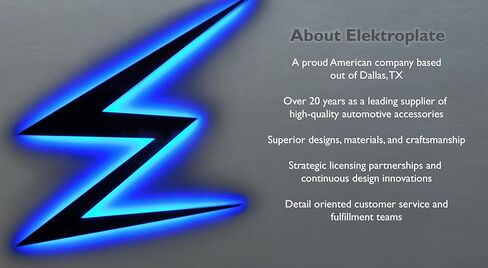 Elektroplate United States of America Flag All Metal Emblem | Truck Size at 4.2" x 2.7" | Weatherproof in Kuwait